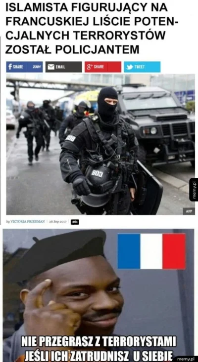 Charakternik_ - A w Kalifacie Francuskim terrorystów zatrudniają już nawet w policji....