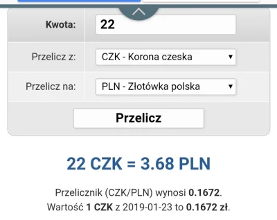 Zopo - @ARY_A

Zaokrąglileś ciut za bardzo. 

22 czk, a nie 20
1, 75l, a nie 2
i nie ...