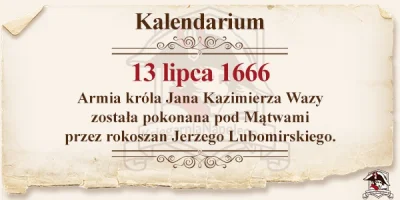 ksiegarnia_napoleon - #rokosz #lubomirski #jankazimierz #kalendarium