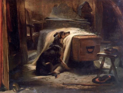myrmekochoria - Edwin Landseer, Jedyny żałobnik starego pasterza, 1837.

#starszezw...