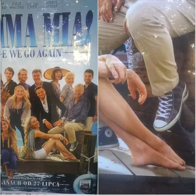 maraska_s - Przystanek tramwajowy. Plakat nowego filmu Mamma Mia! Coś się Panu grafik...