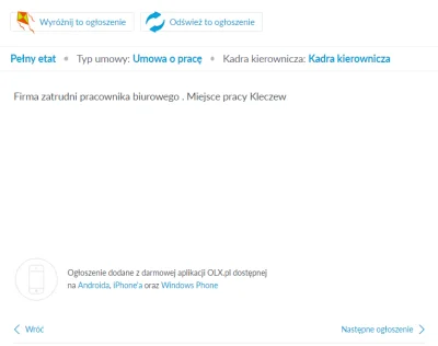 TheOneEyedKing - @TheOneEyedKing: Dzień bez rzetelnej oferty pracy na olx, to dzień s...