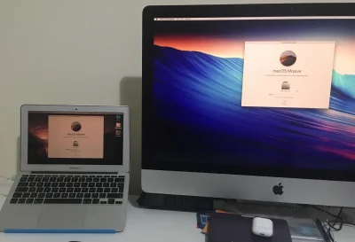 Pobe - No to instalujemy #OSX Mojave. Co ciekawe na 11" #MacBook.u Air z 2014 idzie t...