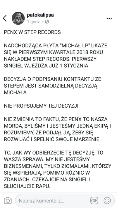 M.....k - xDDDD
SPOILER
#polskirap #penx #patokalipsa #steprecords