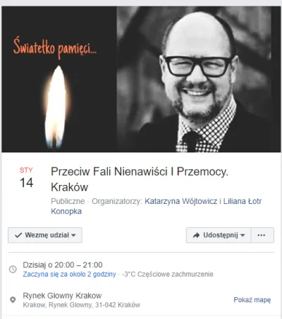 Patres - #krakow 
Dziś o 20:00 na rynku "Przeciw Fali Nienawiści I Przemocy. Kraków"...