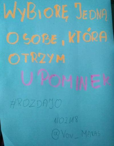 VonMaras - #rozdajo
Do wygrania upominek od @VonMaras znad morza tj. Gdyni. Losowanie...