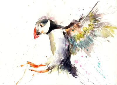 malakropka - #art #sztuka #malarstwo #akwarela #watercolor #ptaki 
autorka: Jen Buck...