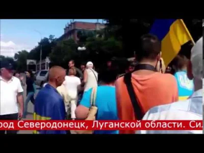 maniac777 - Reakcja ludzi z Sewerodoniecka na pojawienie się pod ratuszem Ukraińskieg...