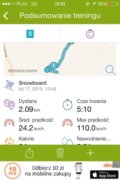 Kosiak - @b0NUS4: ja tam miałem 110km/h na snowboardzie w Białce XD