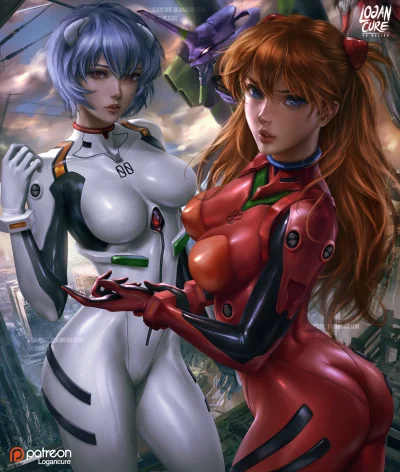 Kamil85R - #evangelion #neongenesisevangelion #asukalangley #reiayanami #anime #rando...