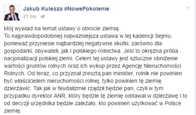 Patres - @rafalu90: Trochę nie rozumiem Jakuba Kuleszę. Na fb wypowiadał się negatywn...