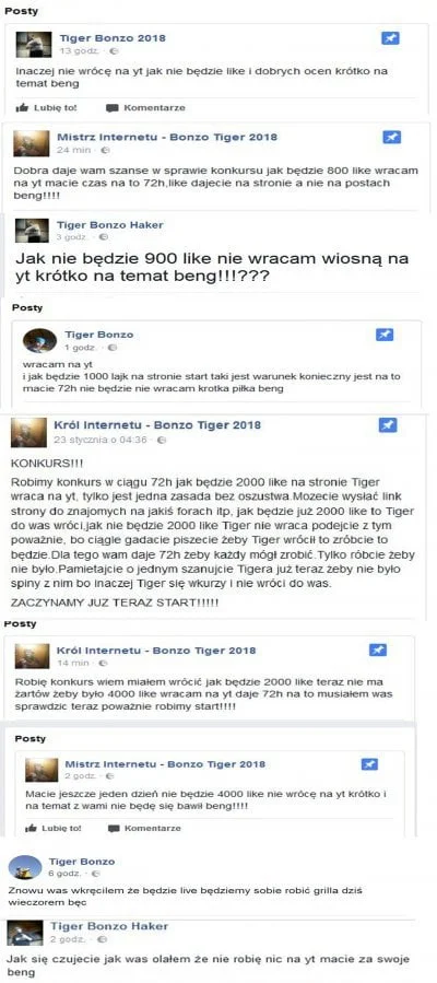 trach - @Kingtigerbonzomafia: Tiger póki co pokazał jak oszukuje fanów byle tylko wył...