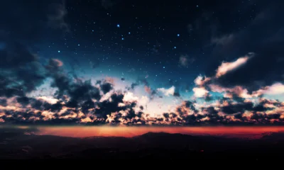 Azur88 - #randomanimeshit #originalart #night #sky #clouds #stars #mountains 

Nigh...