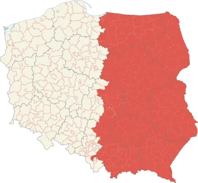 t.....0 - pol polski zyje w obszarze zakolorowanym na czerwono
