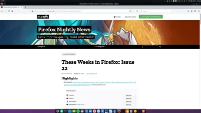 M.....5 - A tak się prezentuje #firefox57 Nightly pod Linuxem (biurko KDE Plasma i st...