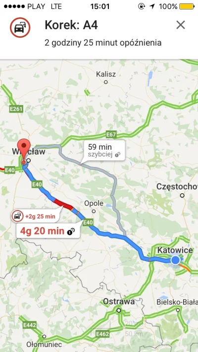 Greenek - Mirki, ten korek na #a4 #katowice #wroclaw to jakiś wypadek czy co? Można j...