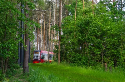 p.....9 - Łódź, Pesa 122NaL przy krańcówce Olechów.
#lodz #tramwaje #fotografia #nat...