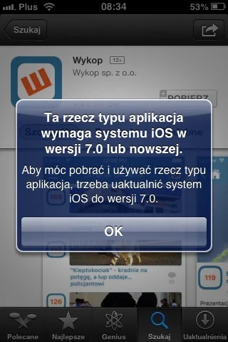 m.....1 - #ioswykop dlaczemu nie wspieracie ios6? Przez was muszę kupić nowego ajfona...