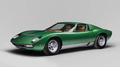 autogenpl - Lamborghini Miura SV na podwoziu numer 4846 w lakierze Verde Metallizata....