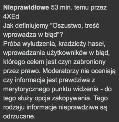 L3stko - @Moderacja @a__s ustalcie jakąś jedną spójną wersję.

 Moderatorzy nie ocen...