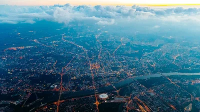 jestemkasia - zdjęcie Warszawy robione z Cessny z wysokości 3,2 km - fot. Maciej Marg...