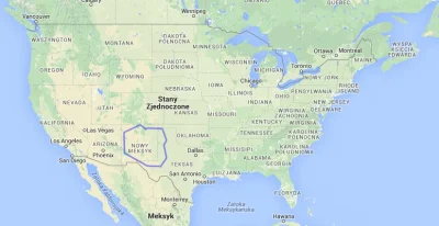 mistejk - Porównanie rozmiaru Polski i Stanów Zjednoczonych.

#mapy #mapporn #cieka...