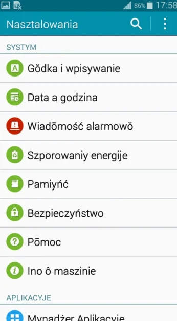 szopen - http://www.benchmark.pl/aktualnosci/mowa-slaska-w-smartfonach-samsung.html
...