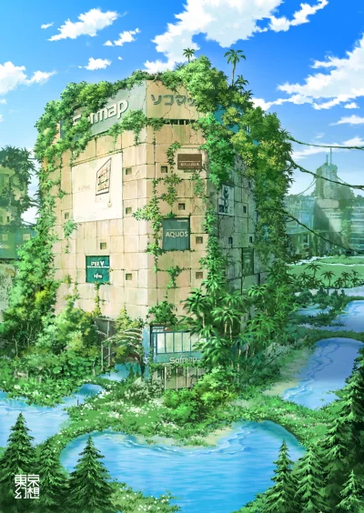 FuzzyWuzzy_ - #randomanimeshit #naturanime #architekturanime #scenery #animeart #pixi...