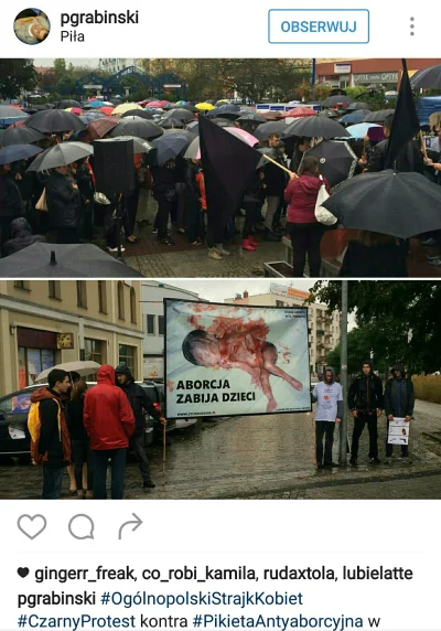 pogop - Takie porównanie #czarnyprotest i #bialyprotest w #pila 

#oswiadczenie #pols...