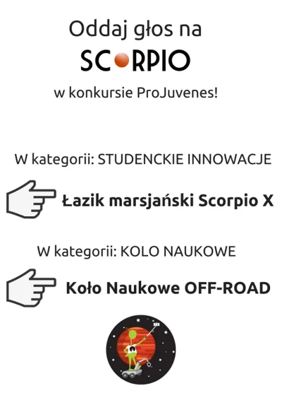 ProjektScorpio - Udało się!
Przeszliśmy do finałowego etapu konkursu ProJuvenes ʕ•ᴥ•...