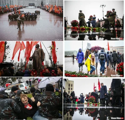 szurszur - W stolicy Białorusi Mińsku w rocznice wybuchu rewolucji październikowej pr...