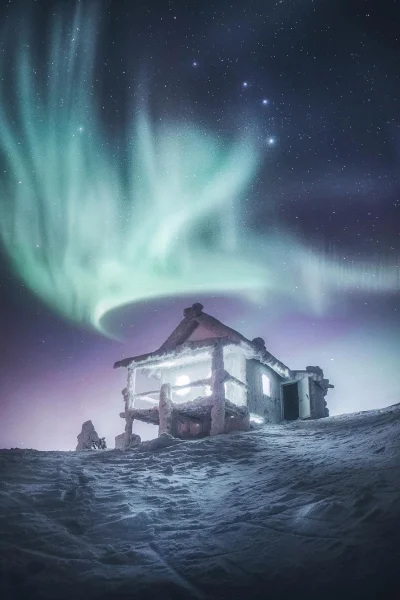 KiciurA - Mystical northern lights in Levi, Finland. Photo by Juuso Hämäläinen

#ea...