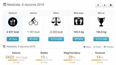 WeAreAboutToDie - Dzień 6 - 06.01.2019 Niedziela

Waga początkowa - 152.3kg
Waga d...