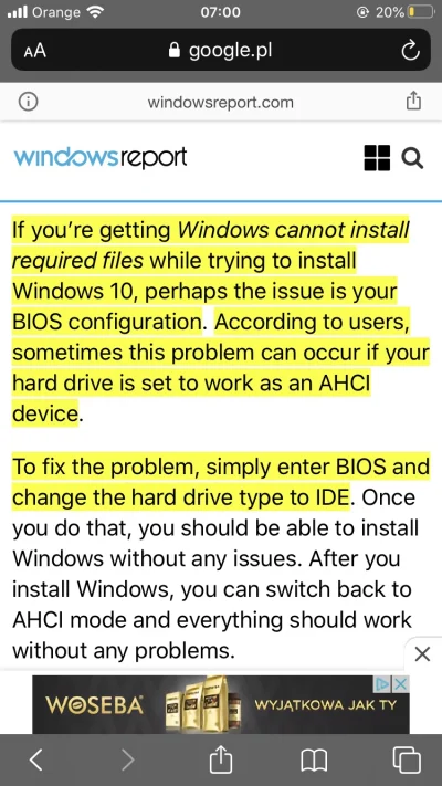 M.....e - Mireczku, mam problem pomocy! Instaluje Windows 10 z pendrive na ssd i wysk...