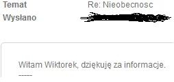 K.....l - Napisałem do nauczycielki że mnie nie będzie i żeby usprawiedliwiła nieobec...