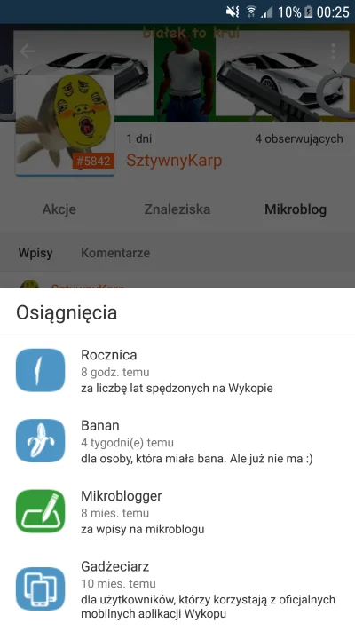 SztywnyKarp - To że jestem już rok na #wykop jest powodem do #chwalesie, czy #zalesie...