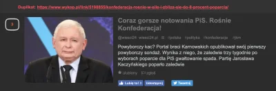 L3stko - Halo moderacja, oznaczyliście błędnie duplikat. Znalezisko jest o sondażu So...