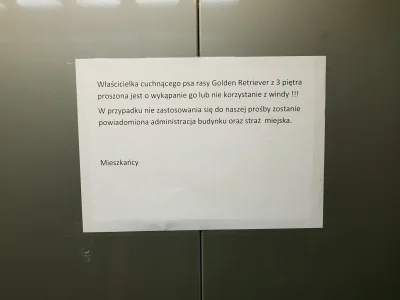 NormalnyJa - W dniu wczorajszym w windzie pojawił się dość jasny komunikat dla posiad...