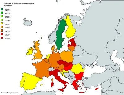 malc - Quo vadis, Szwecjo?
(percentage of population positive to non-EU immigration)