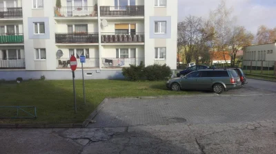 thehalik - Przy brukowym miejscu stoją dwa znaki. Zakaz wjazdu na parking dla osobówe...