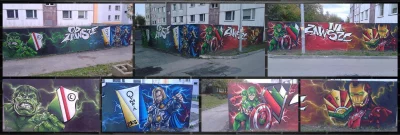 polik95 - #legia #olimpiaelblag #bks #zaglebiesosnowiec #graffiti