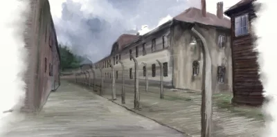 Kaciorr - @Kaciorr: Narysowałem Birkenau takie moje spojrzenie
#rysujzwykopem #tworc...