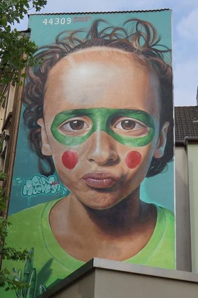 zreflektowany - #streetart #mural #niemcy #dortmund