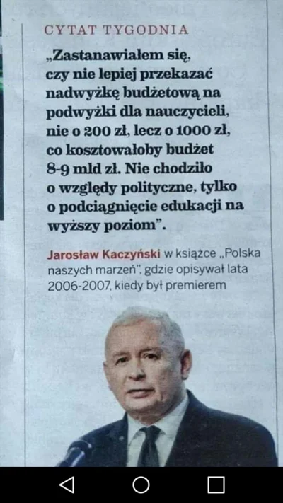 Soojin21 - (｡◕‿‿◕｡) ten kaczyński to jednak jest dobry dla nauczycieli
#strajknauczyc...