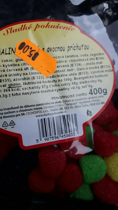 dotted - Kupiłem żelki "malinki" w Czechach za 35 koron i jak się okazuje są to te sa...