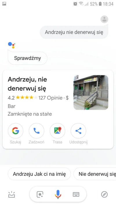 slawomer - Co xD bar? xD
#googleassistant