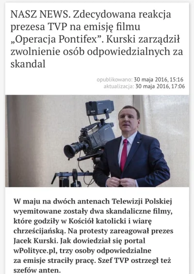 Klofta - Nie ma i nie będzie w publicznej telewizji tzw obrazy uczuć religijnych. W n...