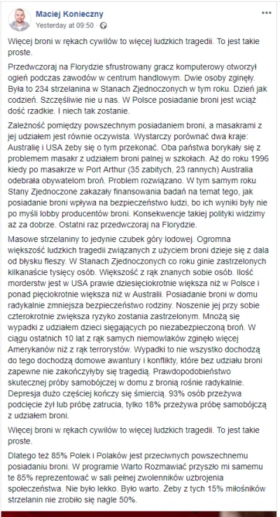 vogello - a mozecie dac gdzie napisal "milosnicy masakr"? ja na jego fb widze tylko z...