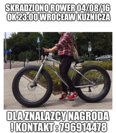 analogowy_dzik - jakby komuś rzucił sie w oczy taki nietypowy #rower we #wrocław to p...