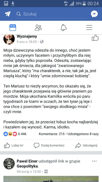 Pstek - Przeglądam sobie Facebooka przed snem i tutaj taka opowieść

Następne zdjęcie...